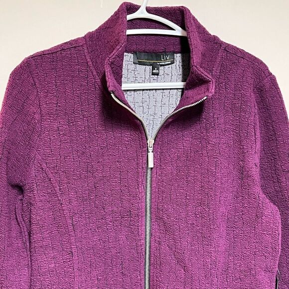 NWT Liv By Habitat Purple Stella Swing Jacket Mulberry Sz S/ M - Picture 4 of 8